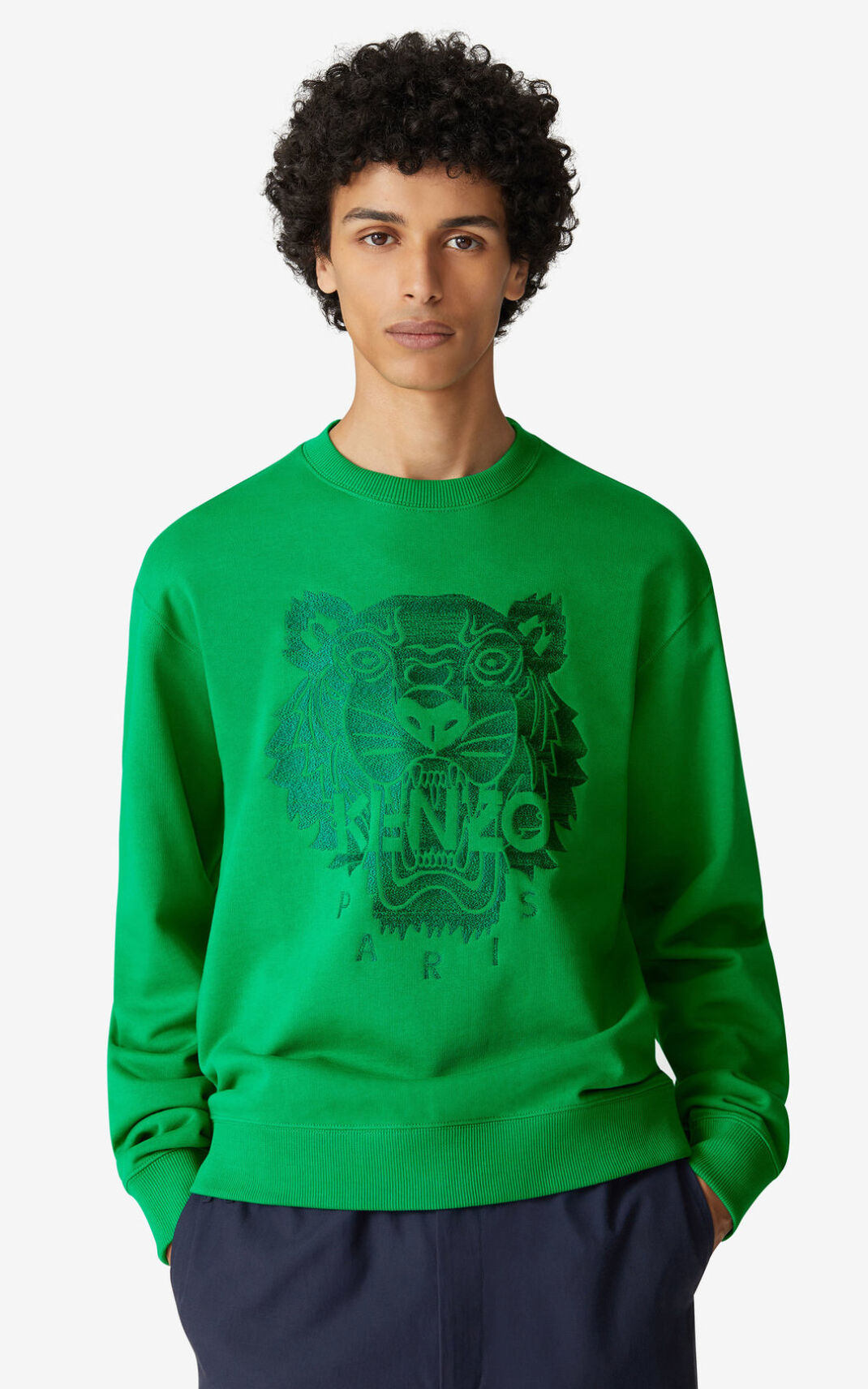 Kenzo Tiger Dukserice Muške - Zelene - Hrvatska BKWVRN689